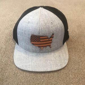 Branded Bills America leather patch snap back